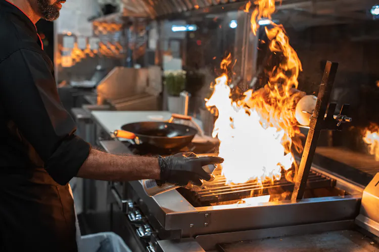 Commercial kitchen fire suppression system Ansul inspection